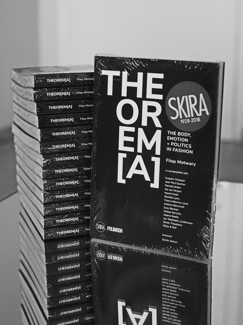 Theorema The Body, Emotion + Politics in Fashion, Curator, author, journalist, photographer and costume designer Filep Motwary releases his latest book ideated by Polimoda, THEOREM[A]: The Body, Emotion + Politics in Fashion, published by Skira Editore.  Formatted as a series of interviews with select contemporary fashion key figures, the book investigates the dressed body as a political statement, focusing on the linked trilogy of the mind, body and politics. In his provocative series of interviews, Motwary spoke with participants chosen for their professional integrity, their body of work and vast knowledge of historical and contemporary fashion, among other factors. Interviews were conducted with Hussein Chalayan, Jean Paul Gaultier, Pamela Golbin, Iris van Herpen, Harold Koda, Michèle Lamy, Thierry-Maxime Loriot, Antonio Mancinelli, Suzy Menkes, Violeta Sanchez, Valerie Steele, Jun Takahashi, Olivier Theyskens, Viktor & Rolf with a foreword by Danilo Venturi. The interviews each explore the essence and perception of the body, poetic emotion and politics, touching specifically on the issues and controversies surrounding the current state of fashion. , 885723913